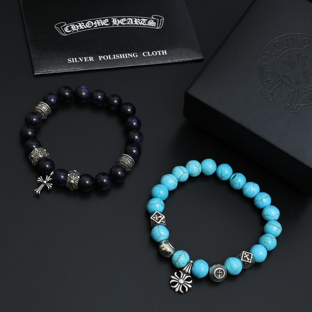 Chrome Hearts Turquoise Bead Bracelet
